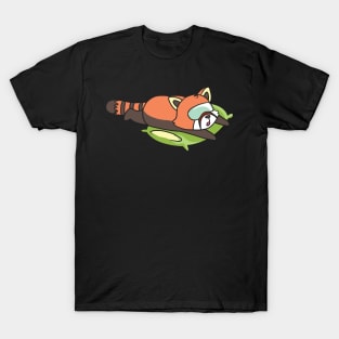 Sleeping red Panda with pillow T-Shirt